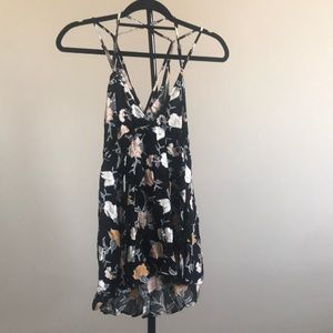 REDUCED black floral Kendall & Kylie mini dress S